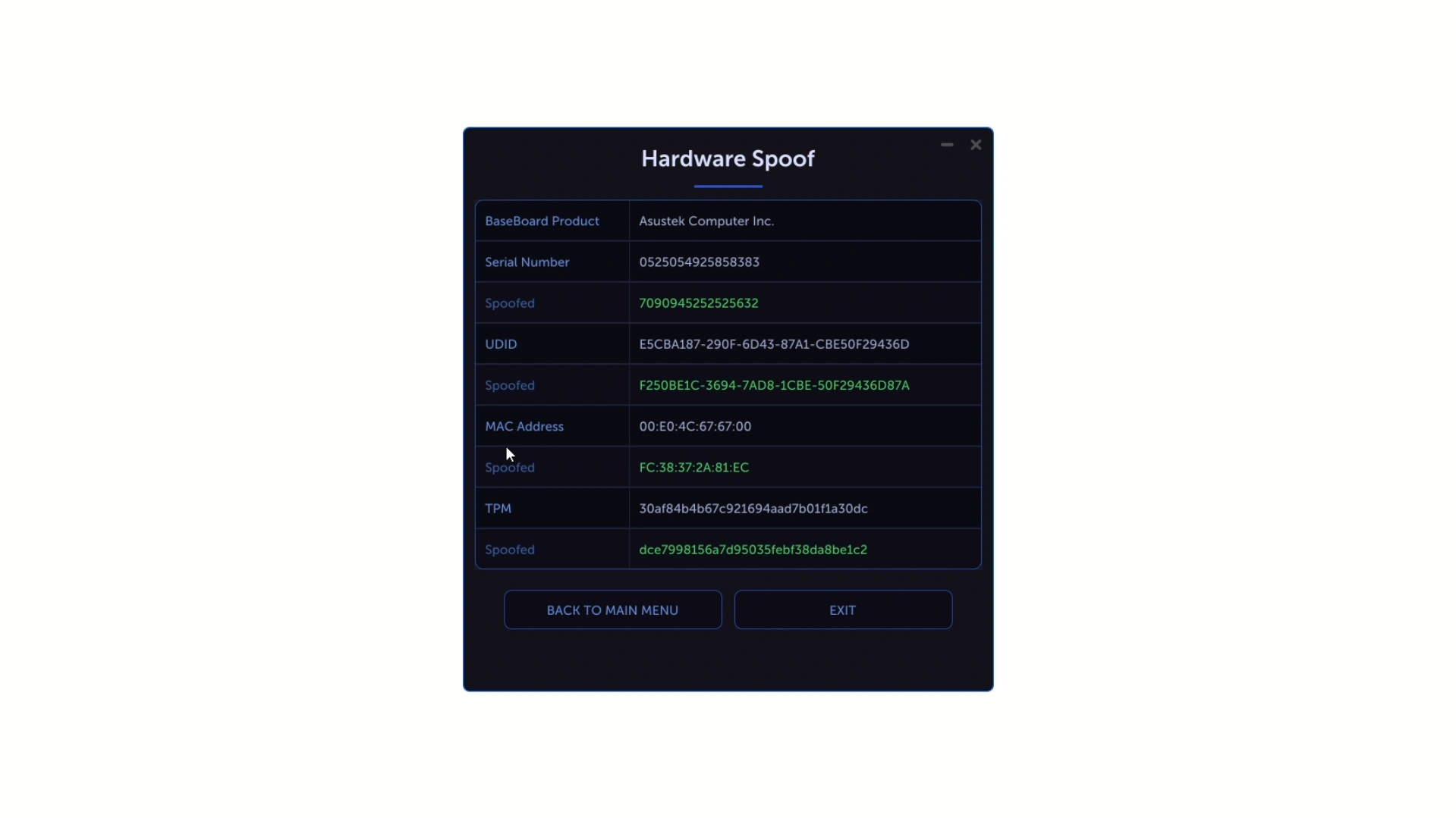 Ghost: Temporary Spoofer