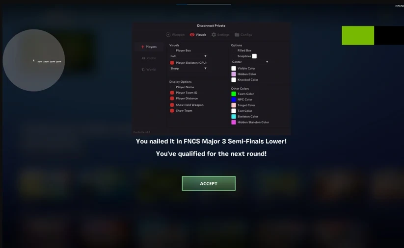 Disconnect: Fortnite External Cheat