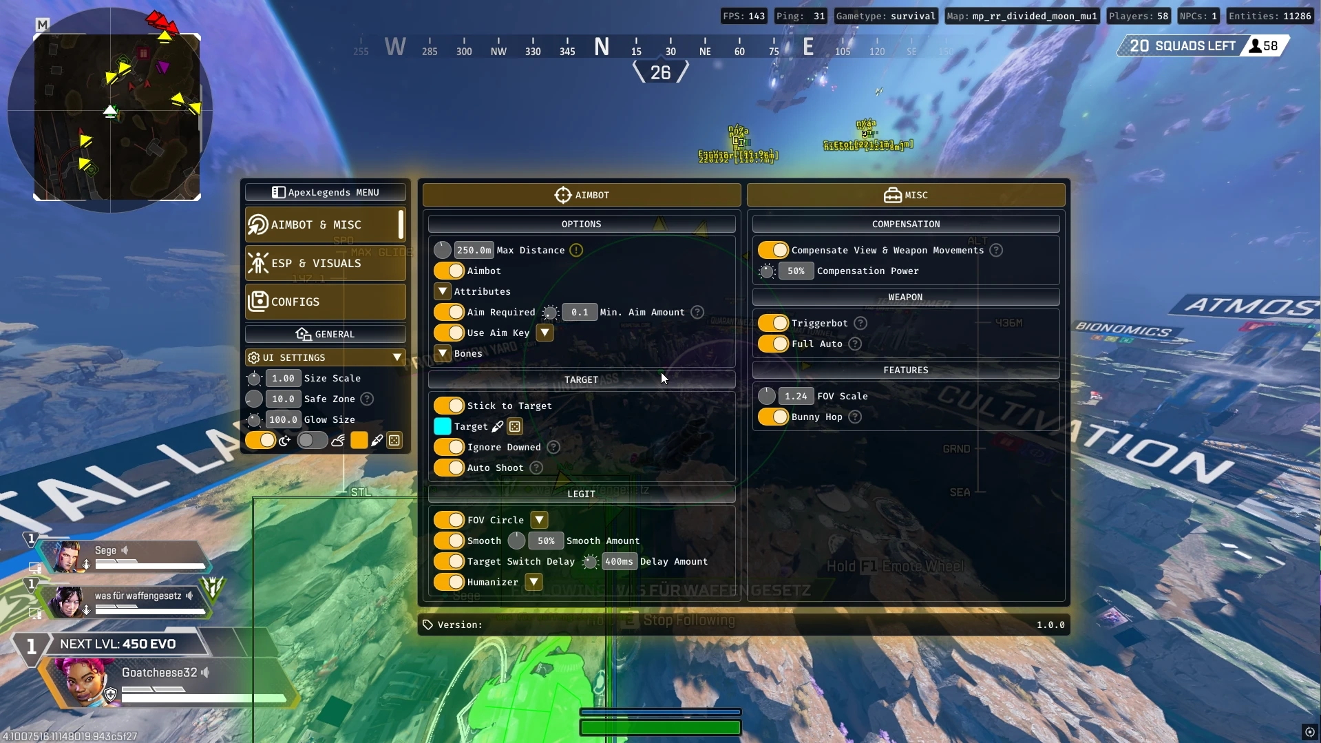 Raiko: Apex Legends Internal Cheat